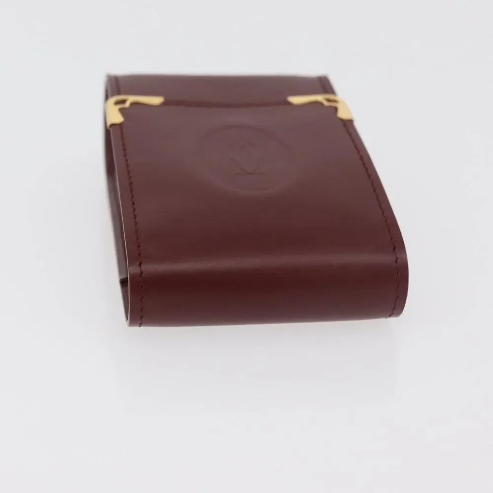 Cartier Leather Must Line Cigarette Case Red